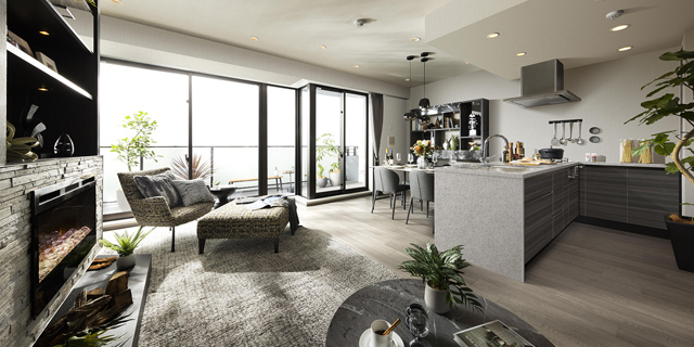 LIVING DINING KITCHEN