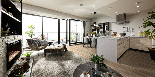 LIVING DINING KITCHEN