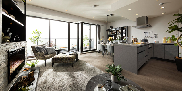LIVING DINING KITCHEN