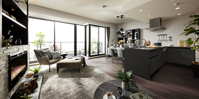 LIVING DINING KITCHEN