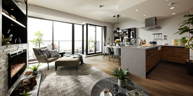 LIVING DINING KITCHEN